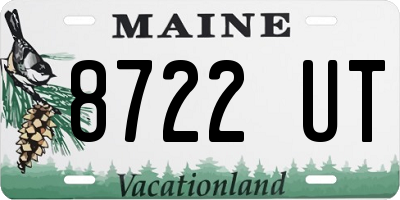 ME license plate 8722UT