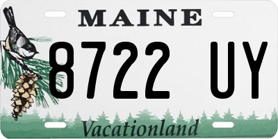 ME license plate 8722UY