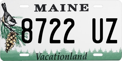 ME license plate 8722UZ