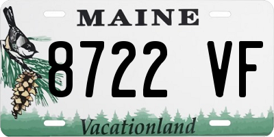 ME license plate 8722VF