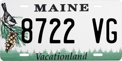 ME license plate 8722VG