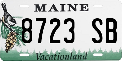 ME license plate 8723SB