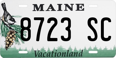 ME license plate 8723SC
