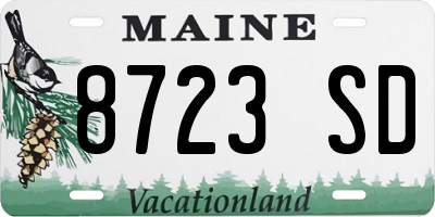ME license plate 8723SD