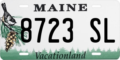 ME license plate 8723SL