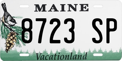 ME license plate 8723SP