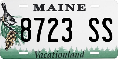 ME license plate 8723SS