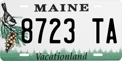 ME license plate 8723TA