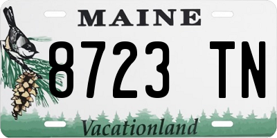 ME license plate 8723TN