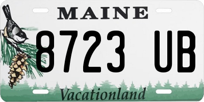ME license plate 8723UB