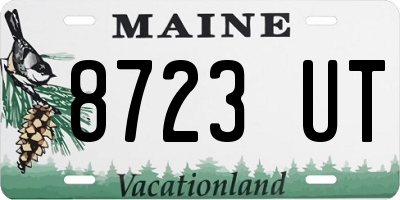 ME license plate 8723UT