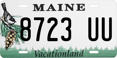 ME license plate 8723UU