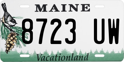 ME license plate 8723UW