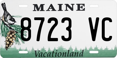 ME license plate 8723VC