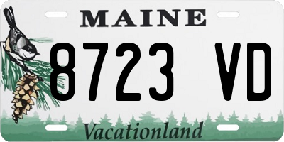 ME license plate 8723VD