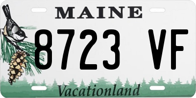 ME license plate 8723VF