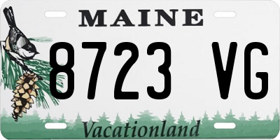 ME license plate 8723VG