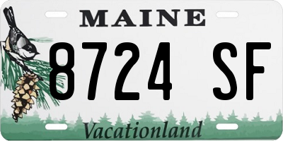 ME license plate 8724SF