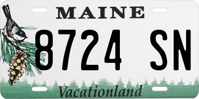 ME license plate 8724SN
