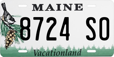 ME license plate 8724SO