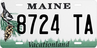 ME license plate 8724TA