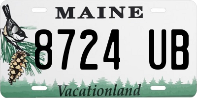 ME license plate 8724UB