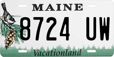 ME license plate 8724UW