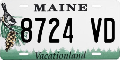 ME license plate 8724VD
