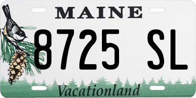 ME license plate 8725SL