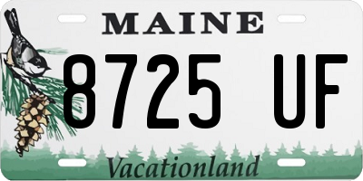 ME license plate 8725UF