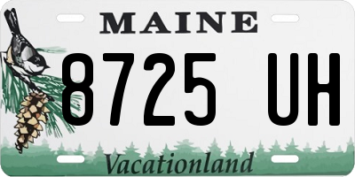 ME license plate 8725UH