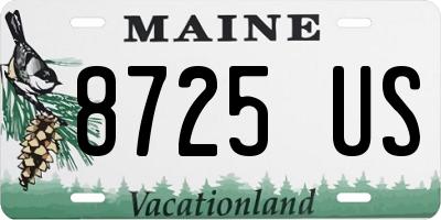 ME license plate 8725US