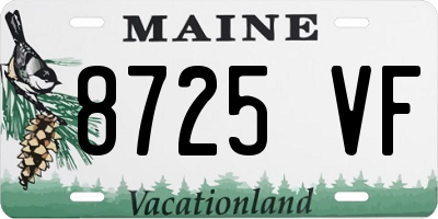 ME license plate 8725VF