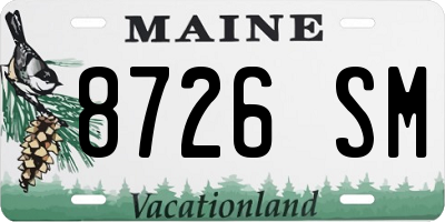 ME license plate 8726SM