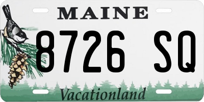 ME license plate 8726SQ