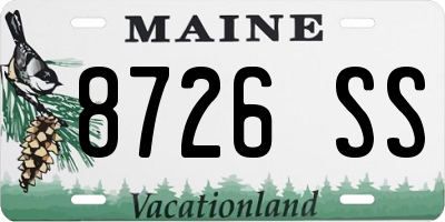 ME license plate 8726SS