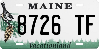 ME license plate 8726TF