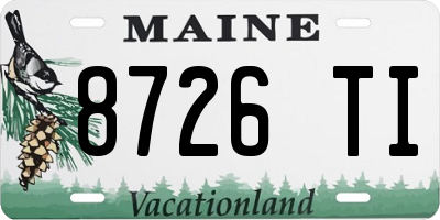 ME license plate 8726TI