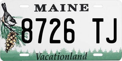 ME license plate 8726TJ