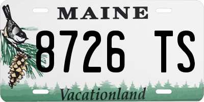 ME license plate 8726TS