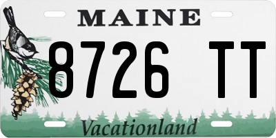 ME license plate 8726TT