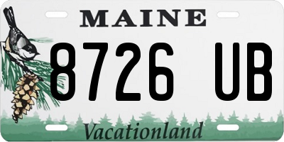 ME license plate 8726UB