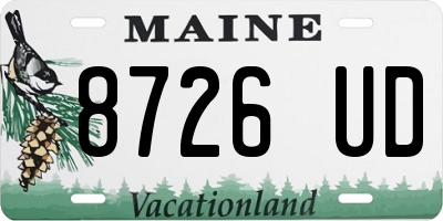 ME license plate 8726UD