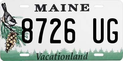 ME license plate 8726UG