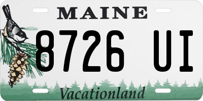 ME license plate 8726UI