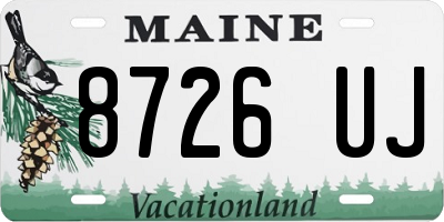 ME license plate 8726UJ