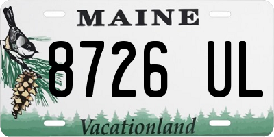 ME license plate 8726UL