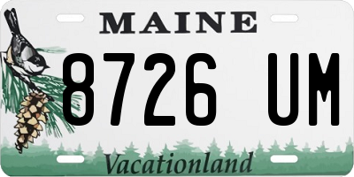ME license plate 8726UM