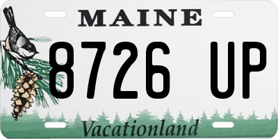 ME license plate 8726UP