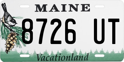 ME license plate 8726UT